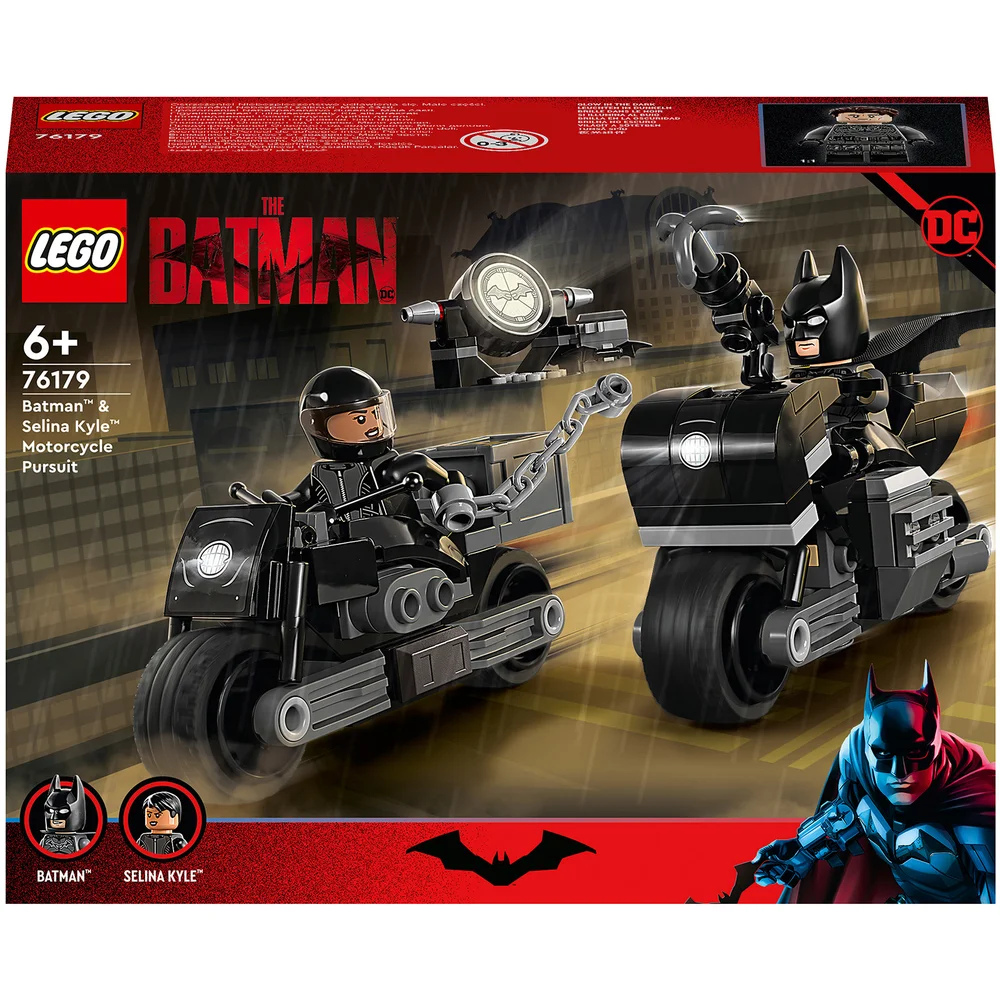 LEGO 76179 DC Batman & Selina Kyle Motorachtervolging Speelgoedmotor voor Kinderen, Catwoman Super Heroes-Set Afbeelding 1