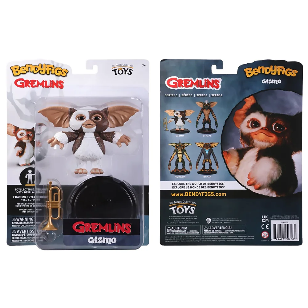 Noble Collection Gremlins Gizmo BendyFig 4 Inch Action Figure Afbeelding 1