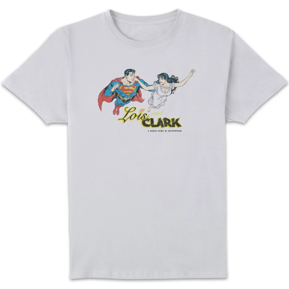 Superman Lois And Clark Unisex T-Shirt - White - S Afbeelding 1