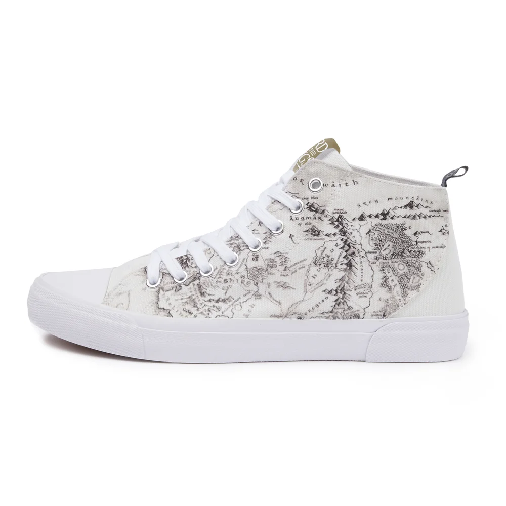 Akedo x Lord Of The Rings Map White Signature High Top - UK 3 / EU 35.5 / US Men's 3.5 / Women's 5 Afbeelding 1