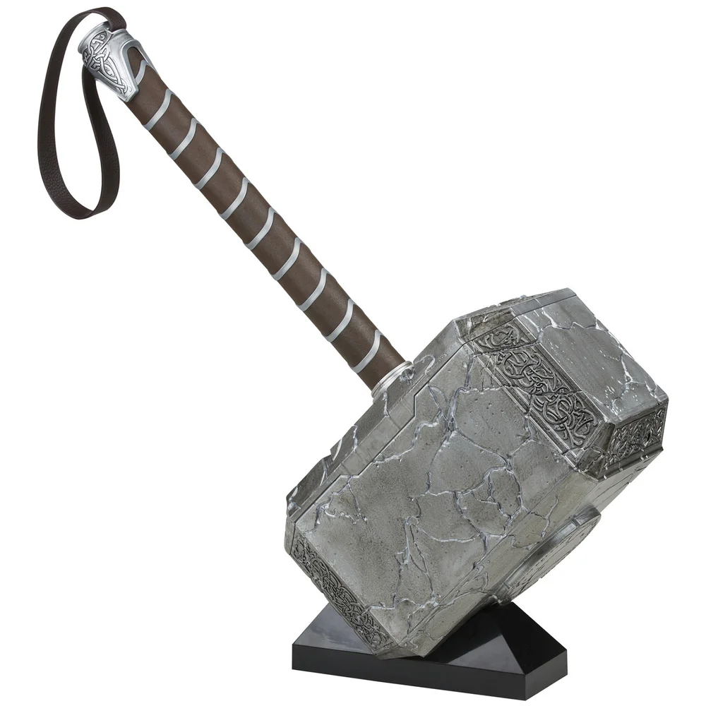Hasbro Marvel Legends Series Mighty Thor Mjolnir Premium Electronic Roleplay Hammer 1:1 Scale Replica Afbeelding 1