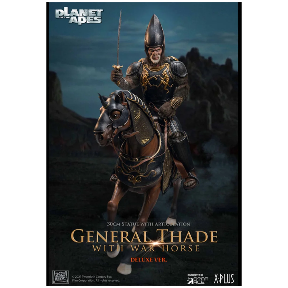 Star Ace Planet Of The Apes (2001) Super Vinyl Statue - General Thade (Deluxe Version) Afbeelding 1