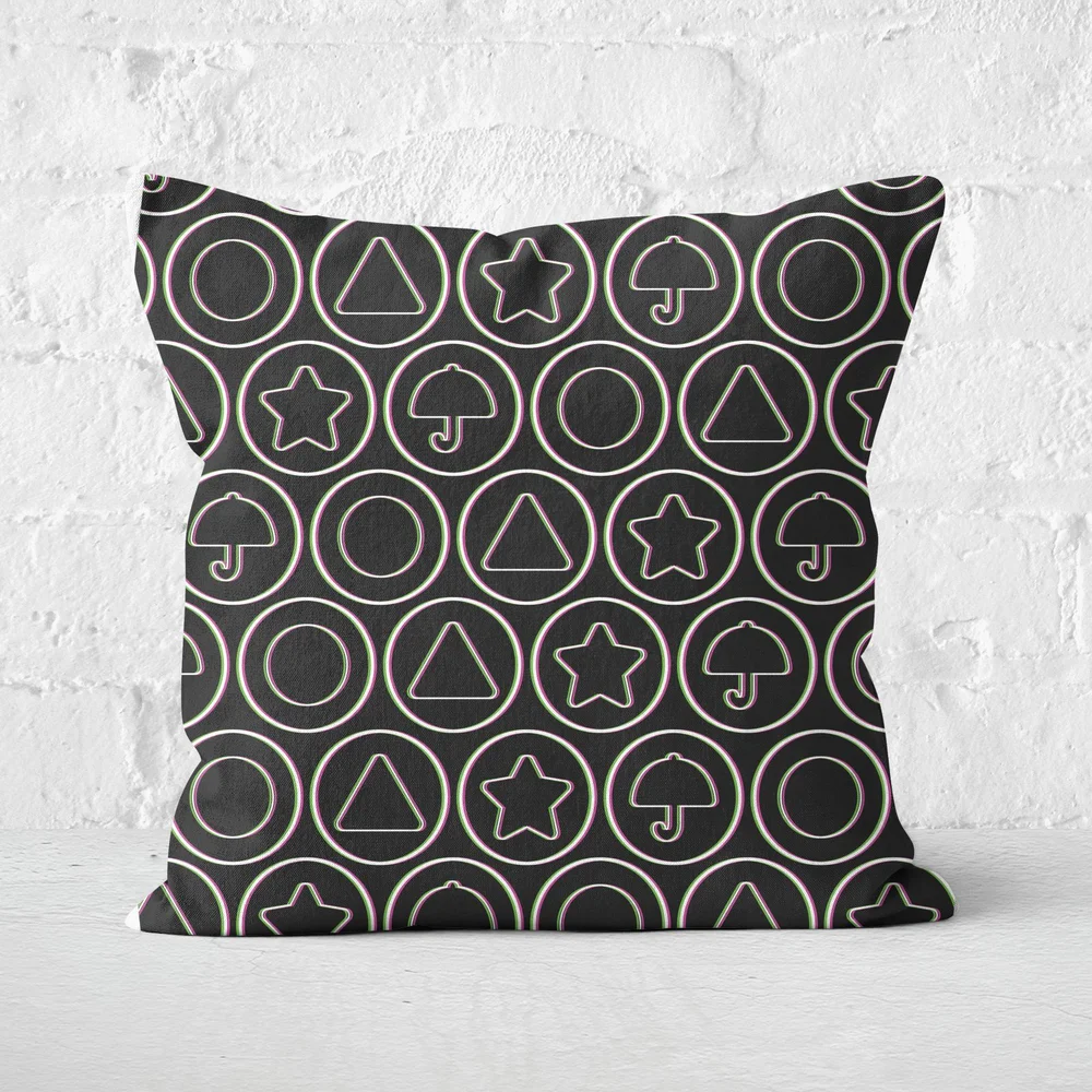 Squid Game Honeycomb Glitch Square Cushion - 40x40cm - Soft Touch Afbeelding 1