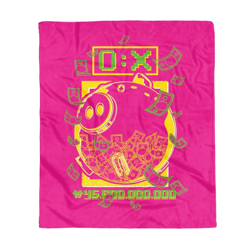 Squid Game Piggy Bank Fleece Blanket - M Afbeelding 1