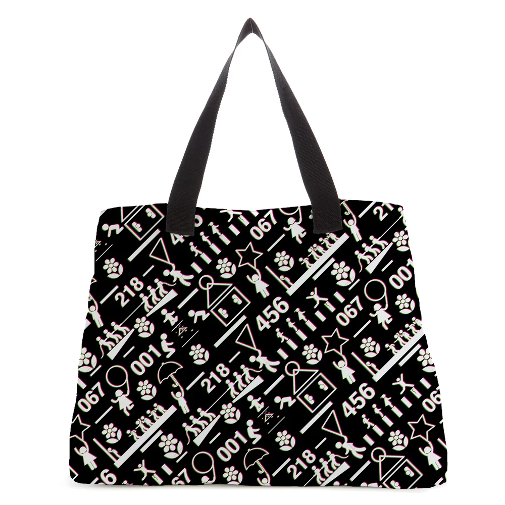 Squid Game Games Glitch Tote Bag Afbeelding 1
