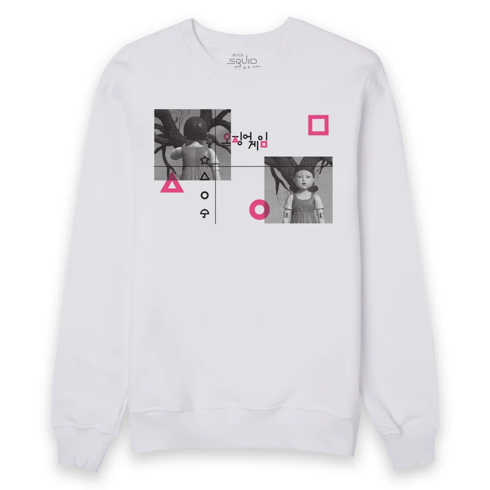 Squid Game Red Light Green Light Sweatshirt - White - S Afbeelding 1