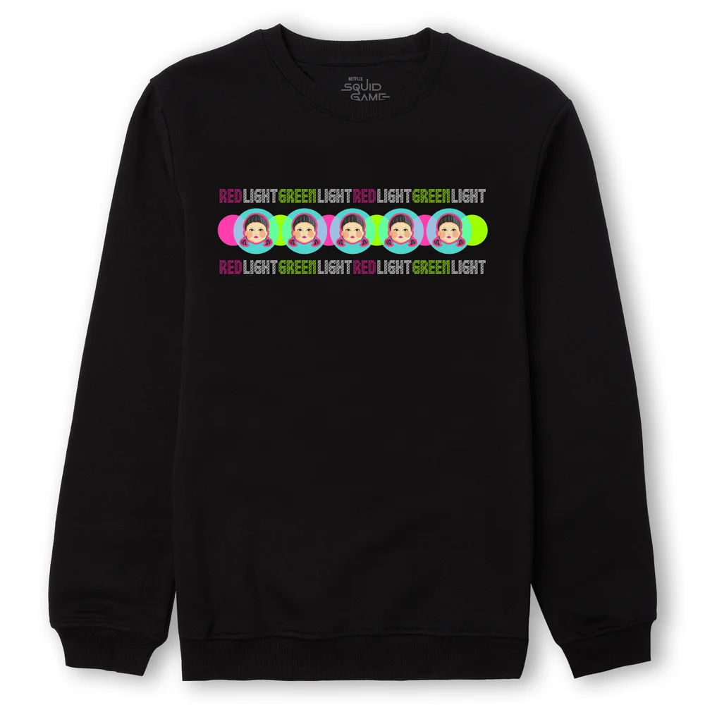Squid Game Red Light Green Light Sweatshirt - Black - S Afbeelding 1