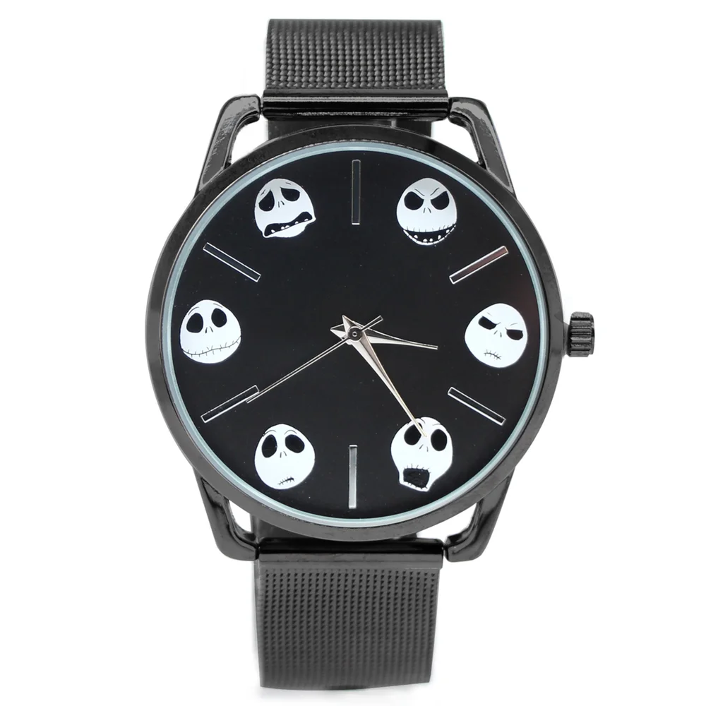 The Nightmare Before Christmas Jack Skellington Black Mesh Watch Afbeelding 1