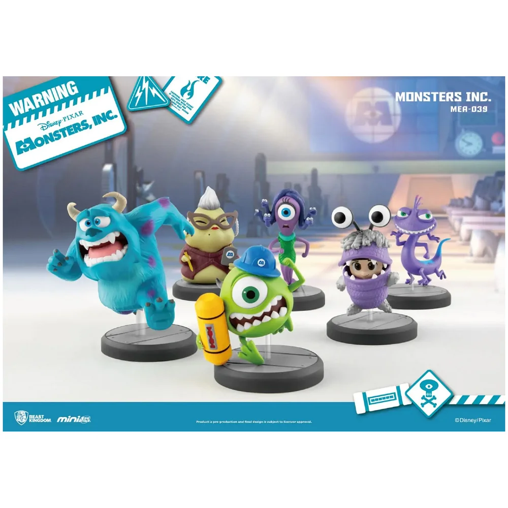 Beast Kingdom Monsters Inc. Series Mini Egg Attack Figurine 6pc Set Afbeelding 1