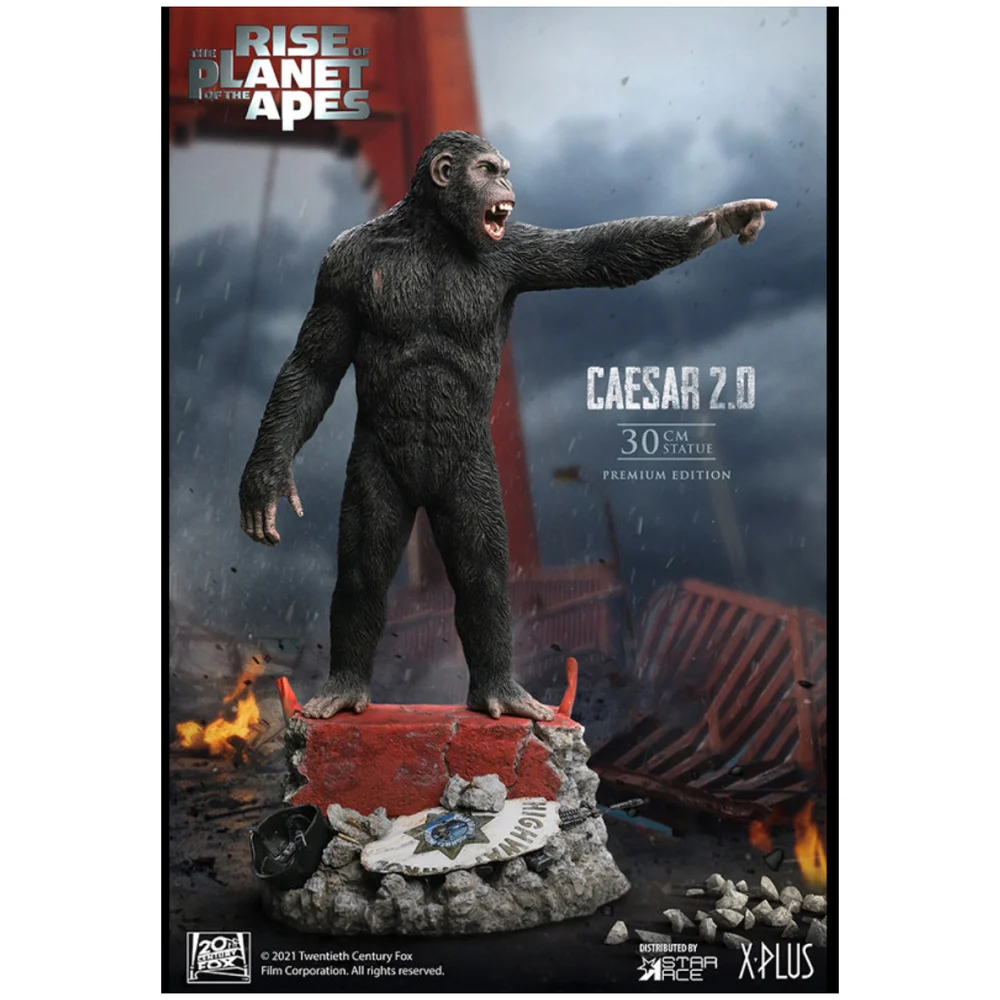 Star Ace Rise Of The Planet Of The Apes Super Vinyl Series Statue - Caesar 2.0 (Deluxe Version) Afbeelding 1