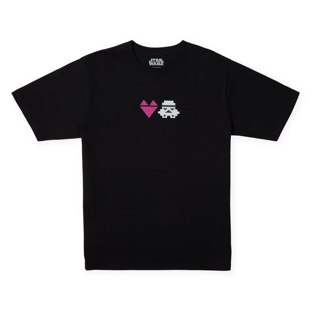 Star Wars Heart Stormtrooper Oversized Heavyweight T-Shirt - Black - XS - Zwart Afbeelding 1