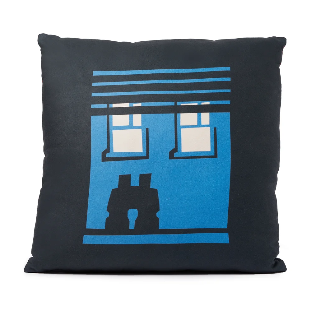 Hitchcock Rear Window Silhouette Vierkante Kussen - 40x40cm - Soft Touch Afbeelding 1