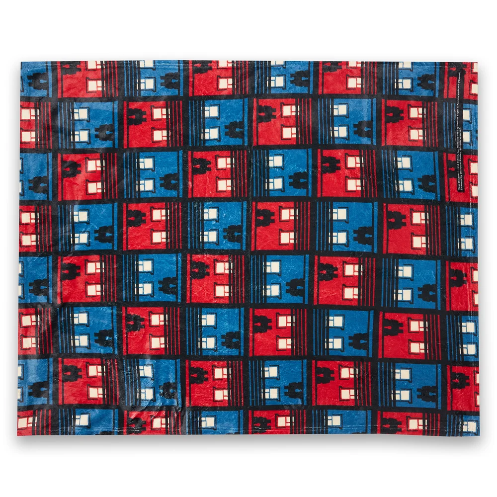 Hitchcock Rear Window Silhouettes Fleecedeken - M Afbeelding 1