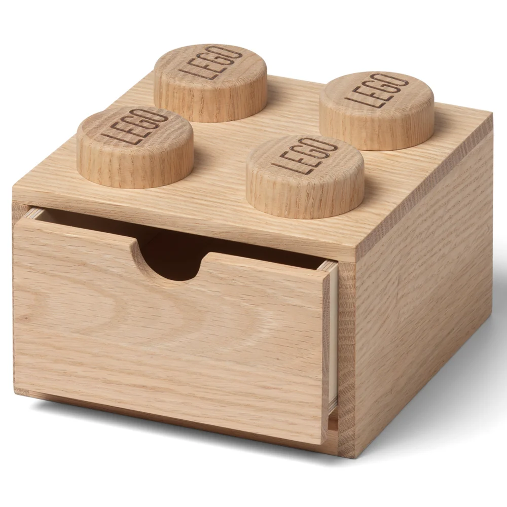 LEGO Storage 2x2 Wooden Desk Drawer (Hand Made From Red Oak) - Soap Treated Afbeelding 1