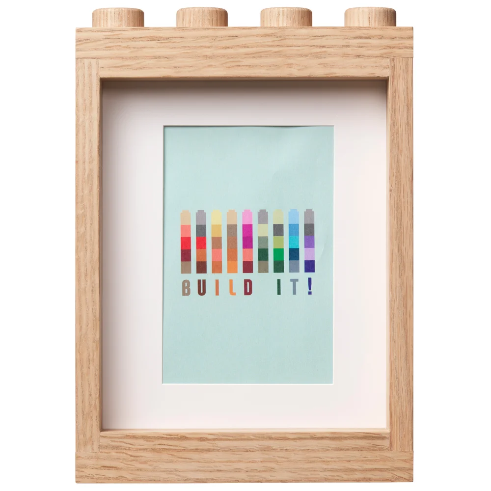 LEGO 1x4 Wooden Picture Frame (Hand Made From Red Oak) - Soap Treated Afbeelding 1