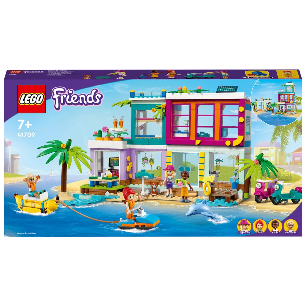 LEGO Friends: Holiday Beach House Summer Dollhouse Set (41709) Afbeelding 1