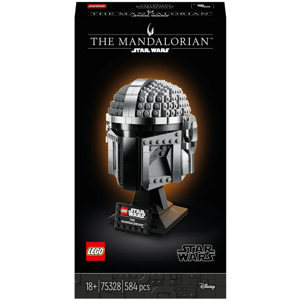 LEGO Star Wars: The Mandalorian Helmet Model Adult Set (75328) Afbeelding 1