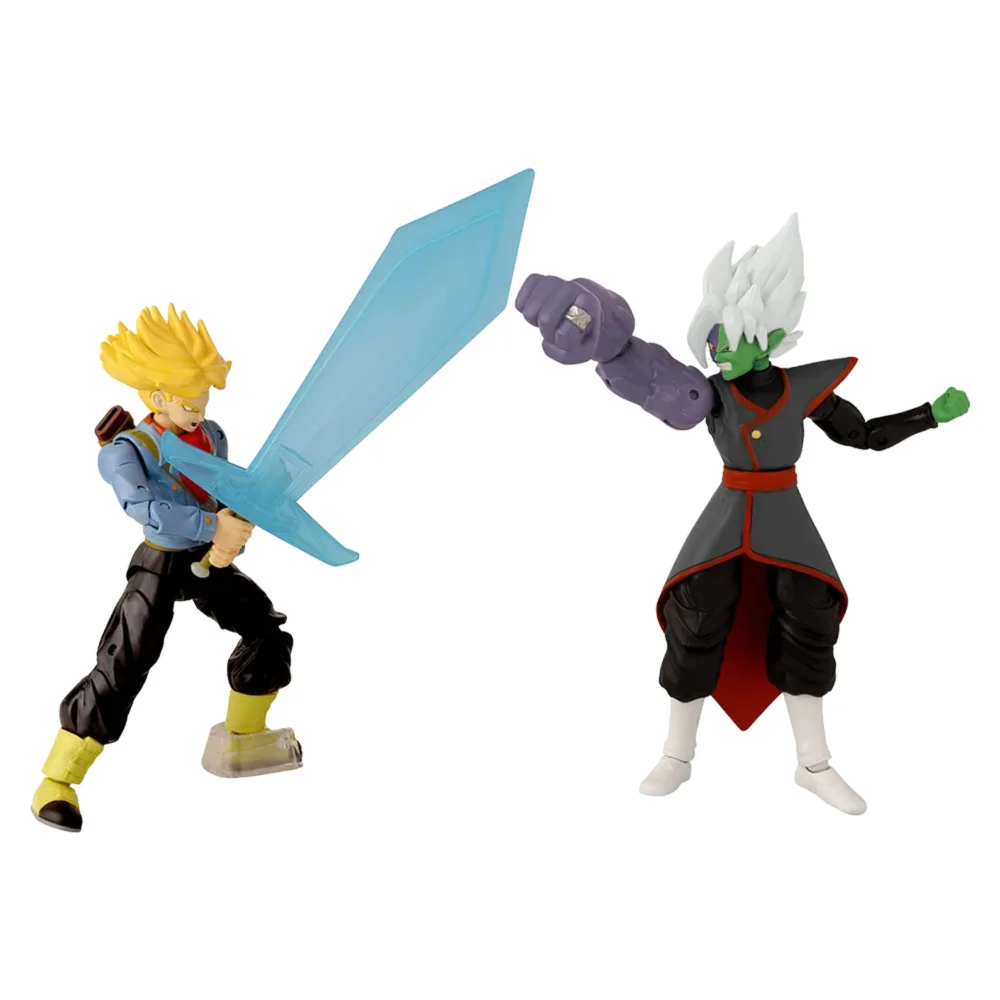 Bandai Dragon Stars Battle Pack 2 Pack Super Saiyan Future Trunks & Zamasu Action Figures Afbeelding 1