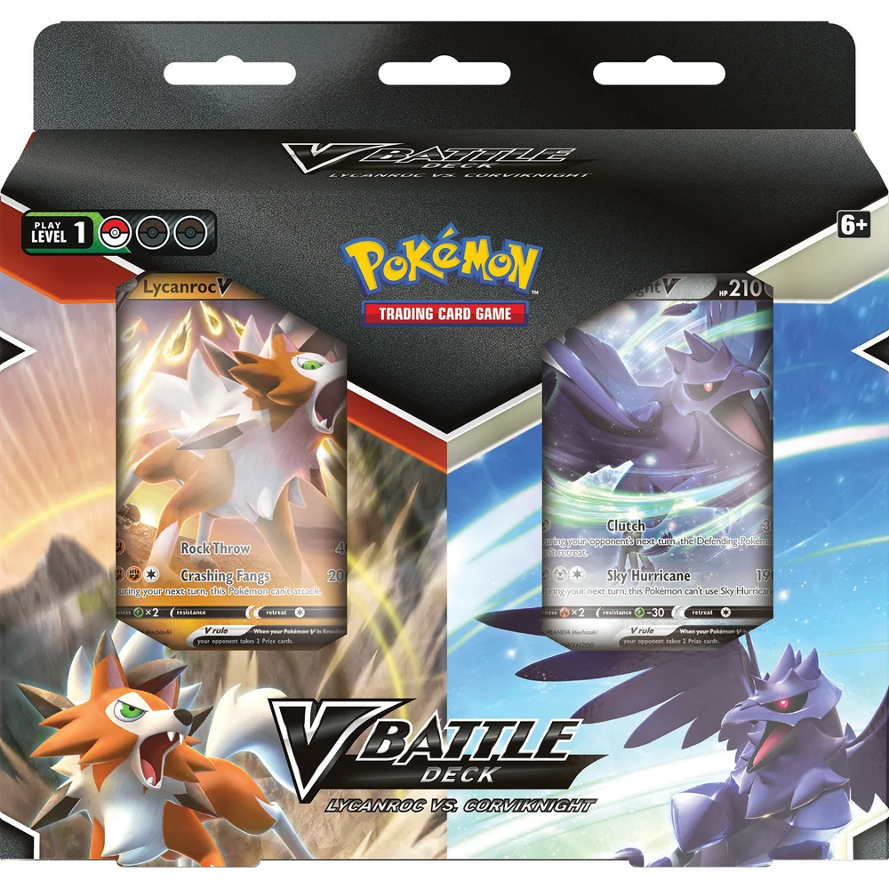 Pokémon TCG: Lycanroc V vs Corviknight V Battle Deck Bundle Afbeelding 1