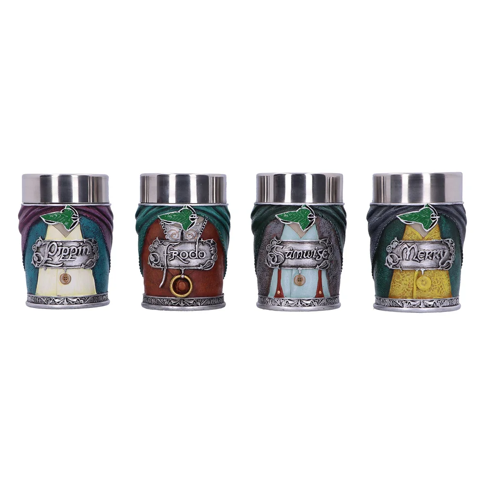 Lord of the Rings Collectible Hobbit Shot Glasses (Set of 4) Afbeelding 1