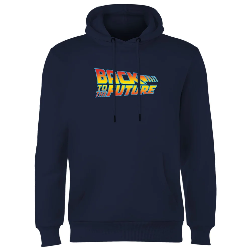 Back to the future Classic Logo Hoodie - Navy - S Afbeelding 1