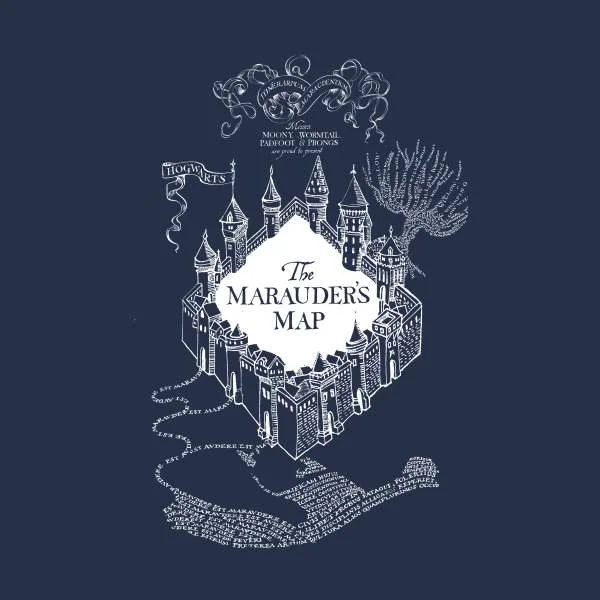 Harry Potter The Marauder's Map Hoodie - Navy