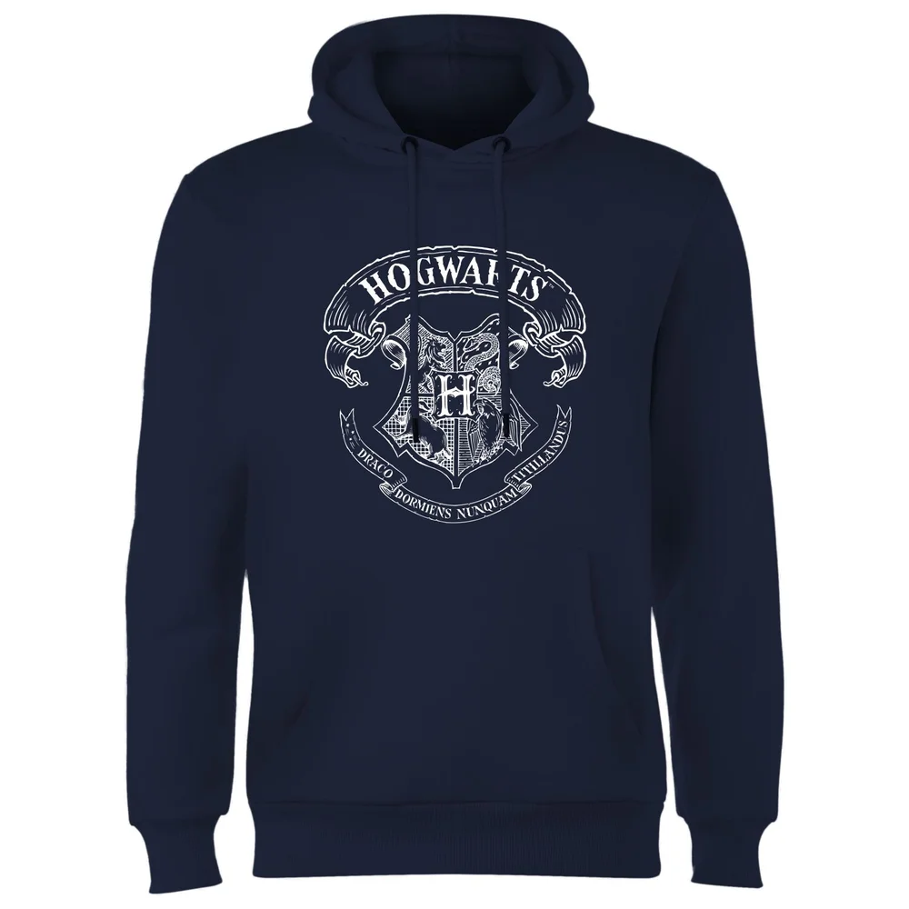 Harry Potter Hogwarts Crest Hoodie - Navy - S Afbeelding 1