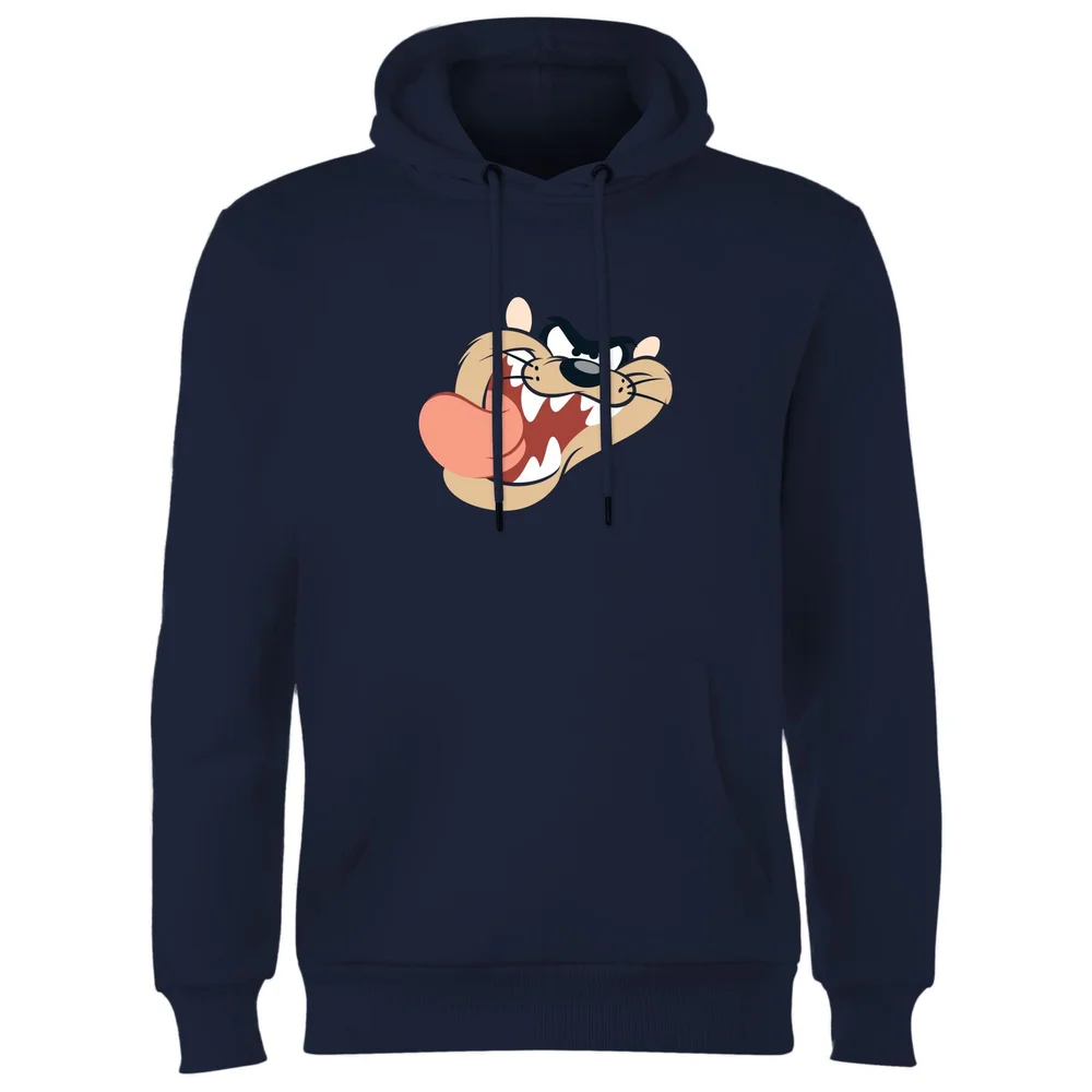 Looney Tunes Tasmanian Devil Face Hoodie - Navy - S Afbeelding 1