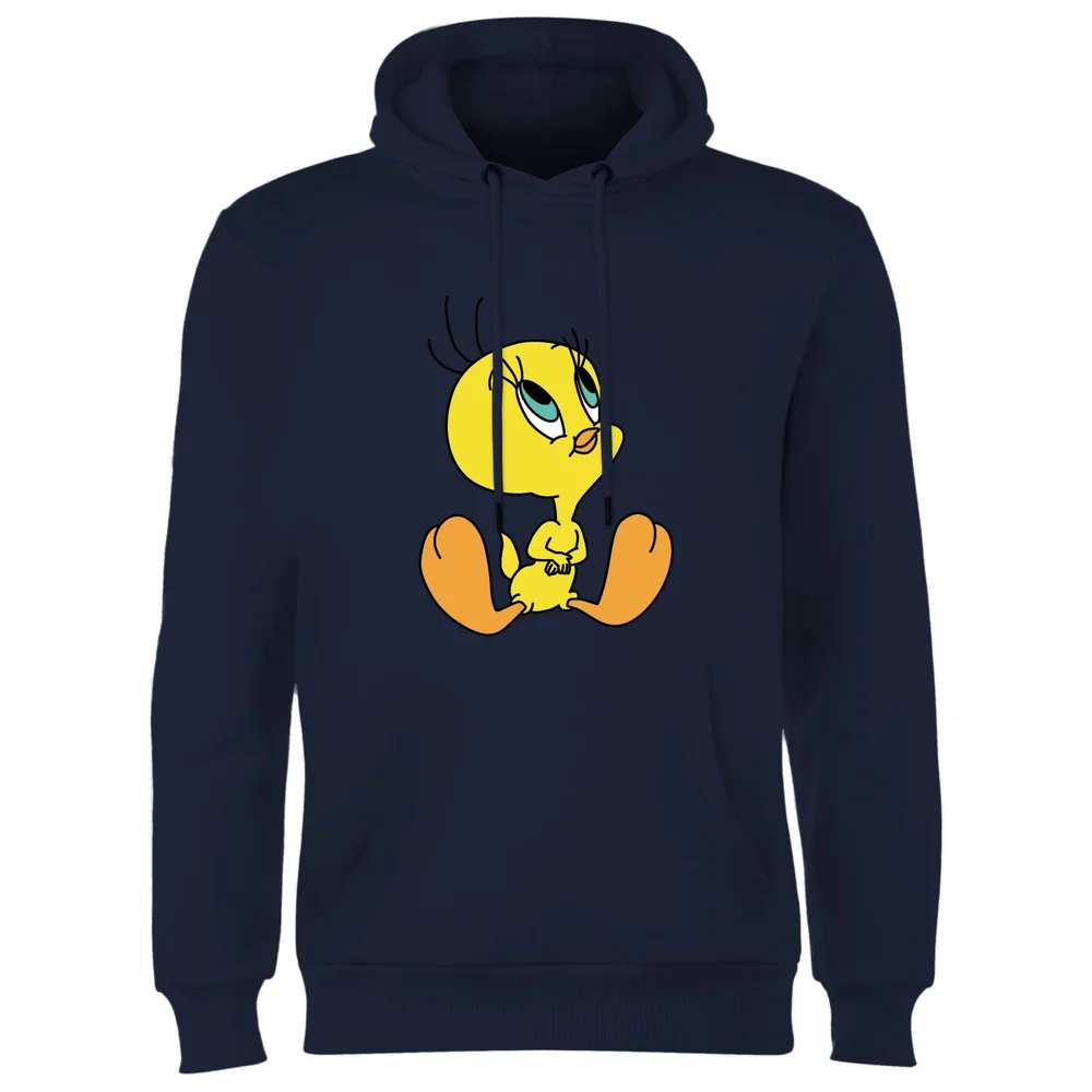 Looney Tunes Tweety Sitting Hoodie - Navy - S Afbeelding 1