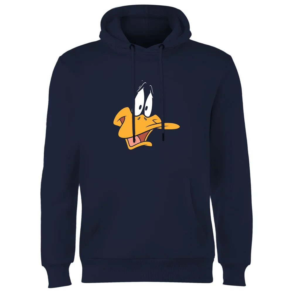 Looney Tunes Daffy Duck Face Hoodie - Navy - S Afbeelding 1