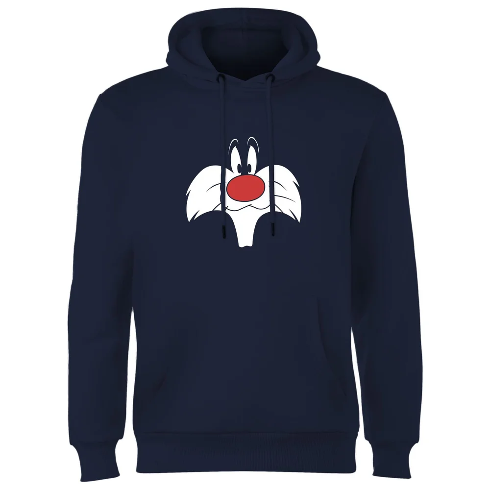 Looney Tunes Sylvester Big Face Hoodie - Navy - S Afbeelding 1