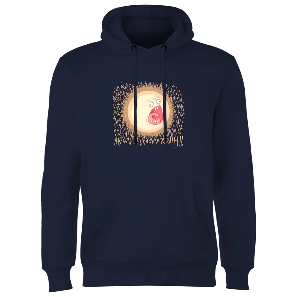 Rick and Morty Screaming Sun Hoodie - Navy - S Afbeelding 1