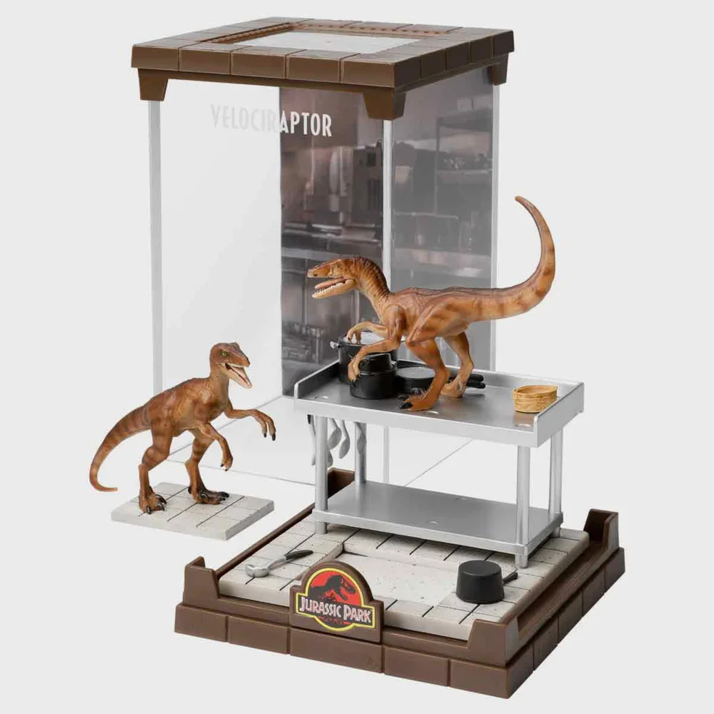Jurassic Park Velociraptor Diorama Figure Afbeelding 1