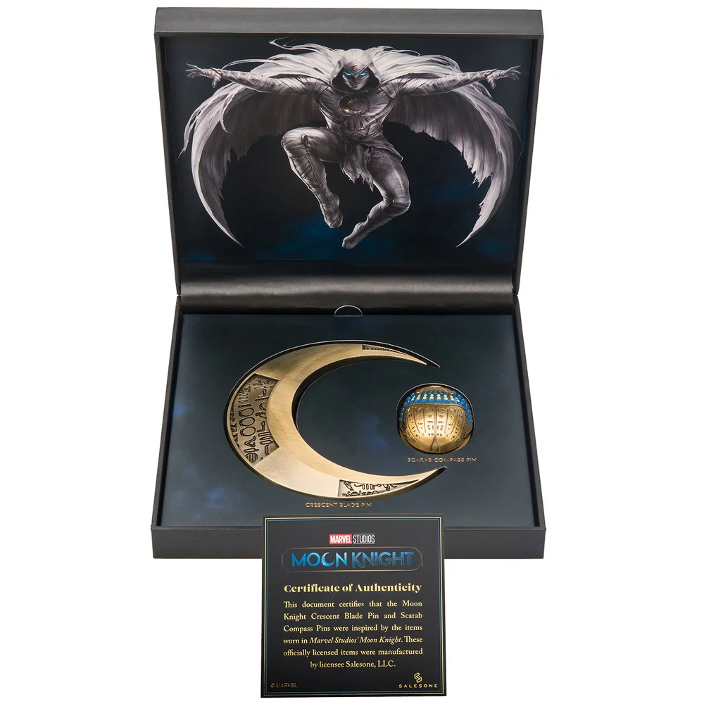 Moon Knight 3D Casted Scarab Compass and Crescent Blade Pin Replicas - Zavvi UK/EU Exclusive (Only 500 Available) Afbeelding 1
