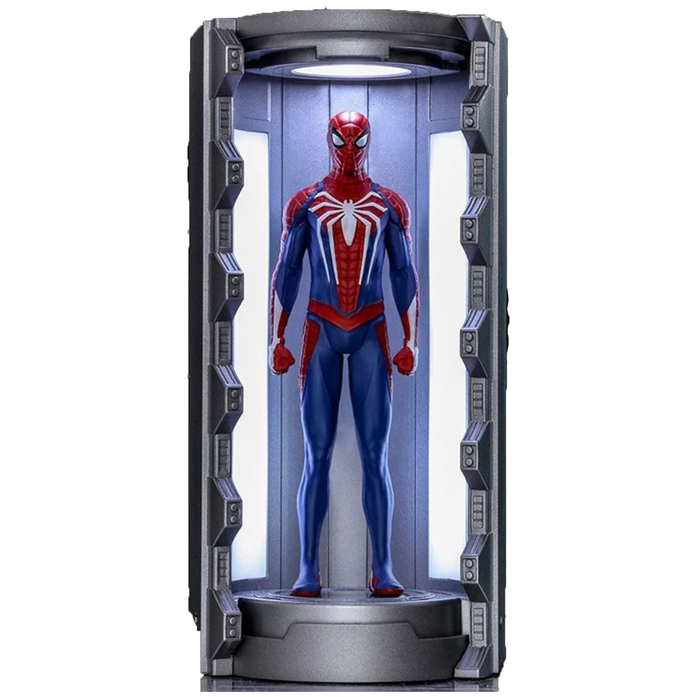Hot Toys Marvel's Spider-Man Advanced Suit with Spider-Man Armory Video Game Masterpiece Compact Miniature Figure Afbeelding 1