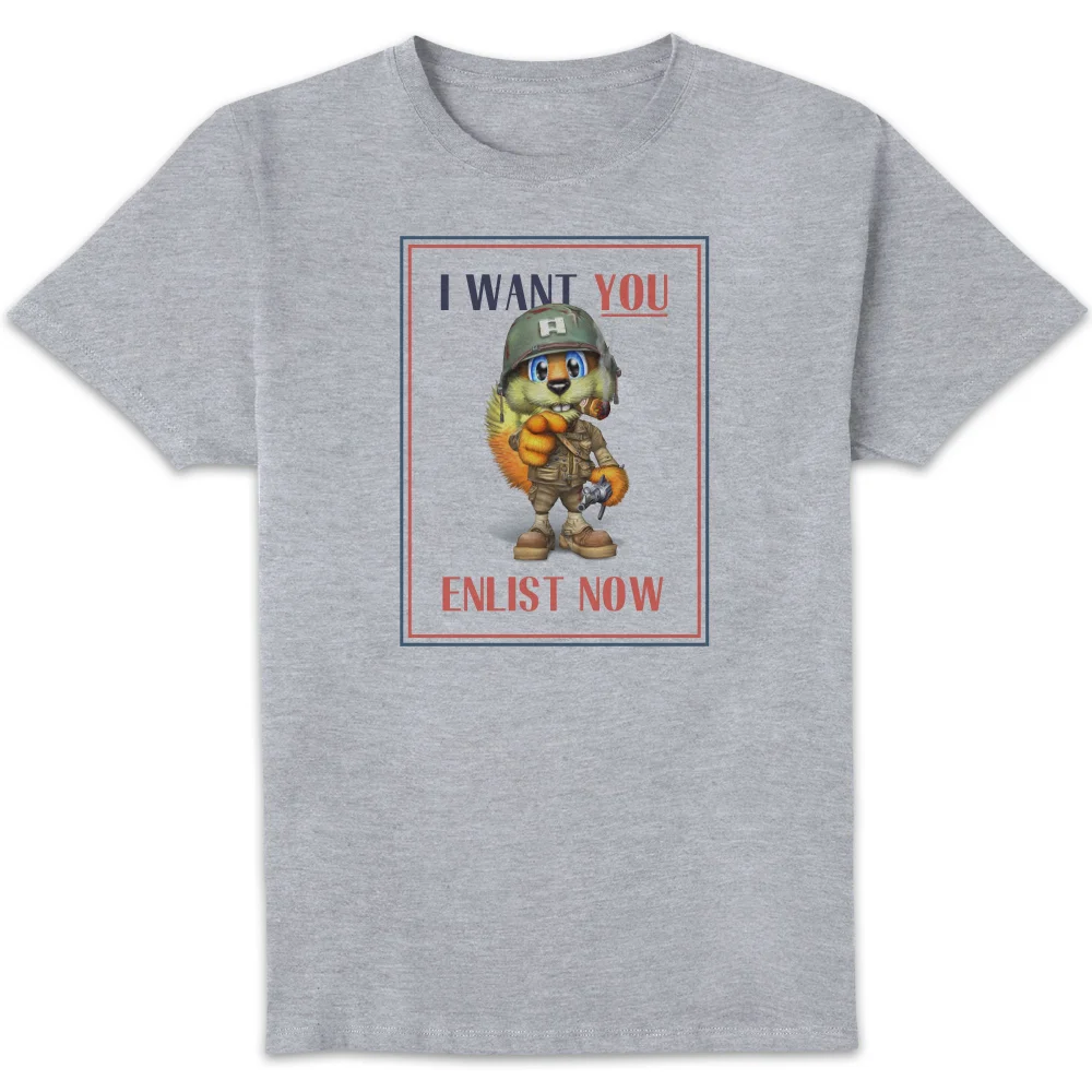 Conker I Want You Unisex T-Shirt - Grey - S Afbeelding 1