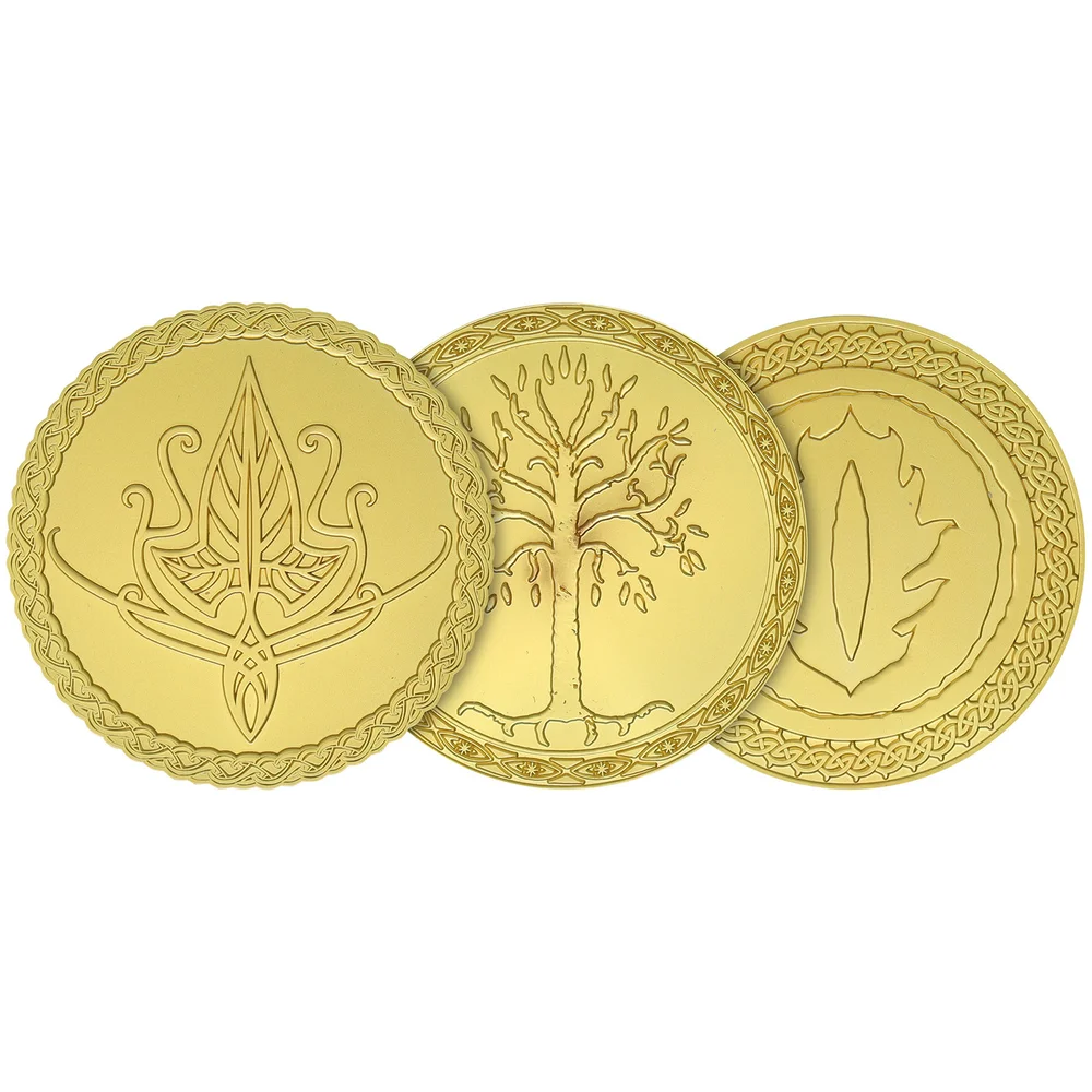 Lord of the Rings 24k Gold Plated Medallion Bundle (3-pack) - Zavvi Exclusive Afbeelding 1