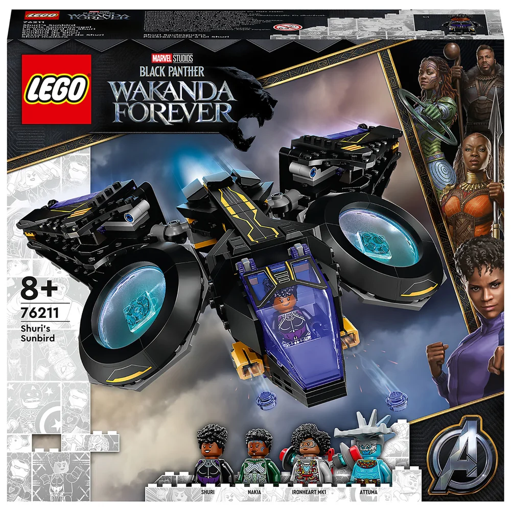 LEGO Marvel Shuri's Sunbird Black Panther Building Toy (76211) Afbeelding 1