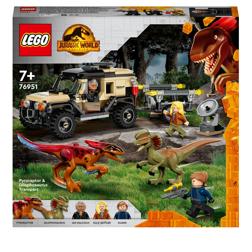 LEGO Jurassic World: Pyroraptor & Dilophosaurus Transport (76951) Afbeelding 1