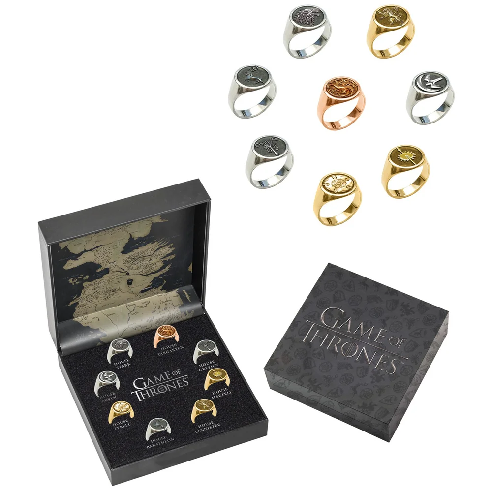 Game of Thrones House Sigil Rings Set - Zavvi Exclusive (Only 500 Available) Afbeelding 1