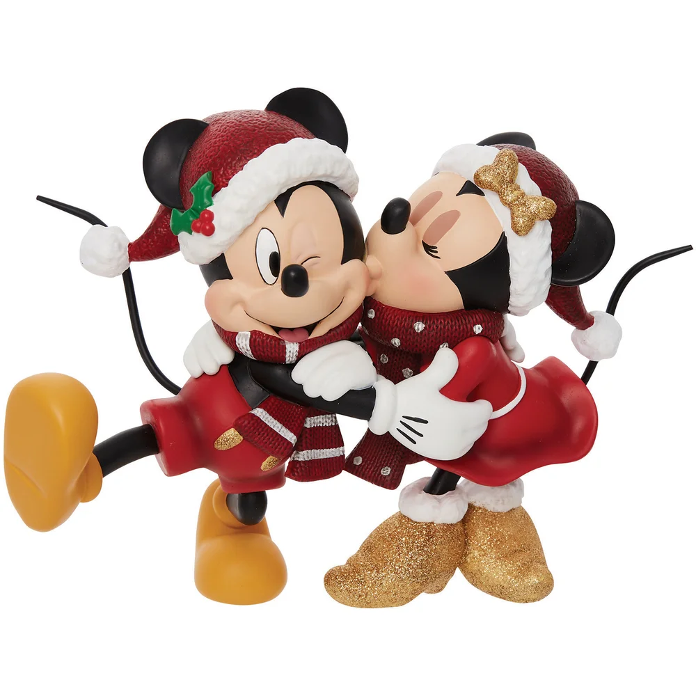 Disney Showcase Collection Mickey and Minnie Christmas Figurine Afbeelding 1