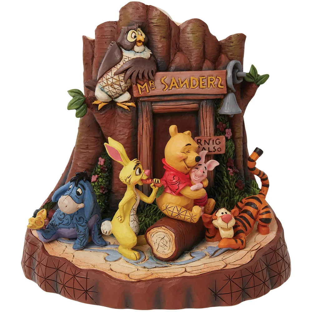 Disney Traditions Winnie the Pooh Carved by Heart Figurine Afbeelding 1