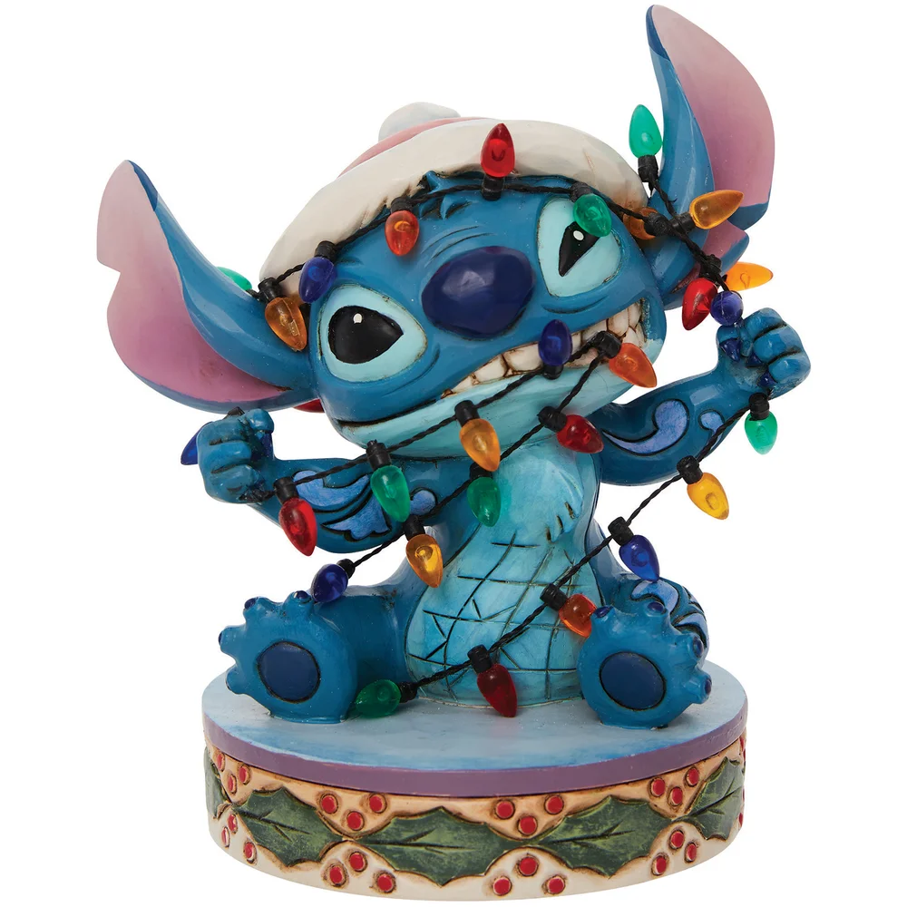 Disney Traditions Stitch Wrapped in Lights Figurine Afbeelding 1