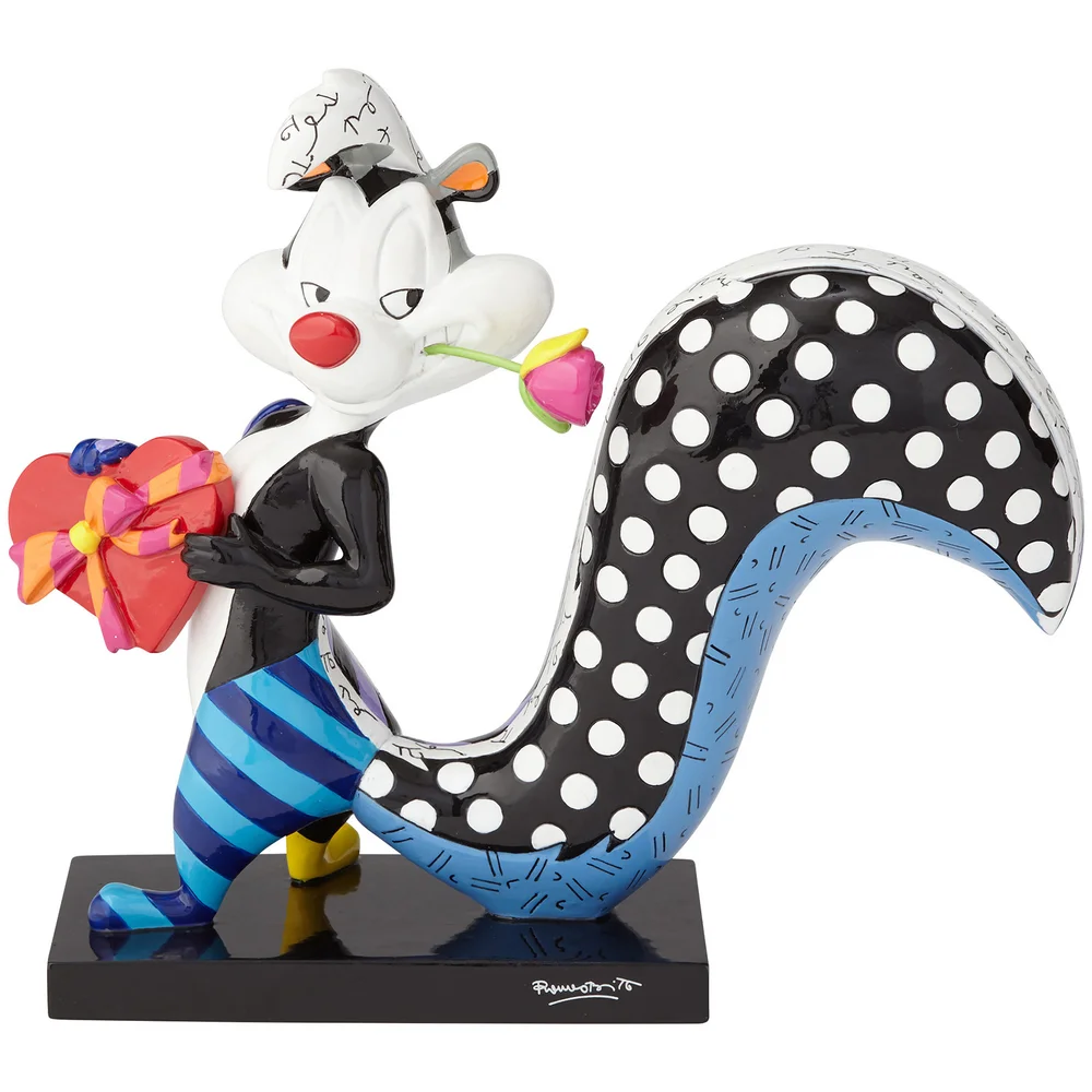 Looney Tunes Britto Pepe Le Pew with Flower Figurine Afbeelding 1