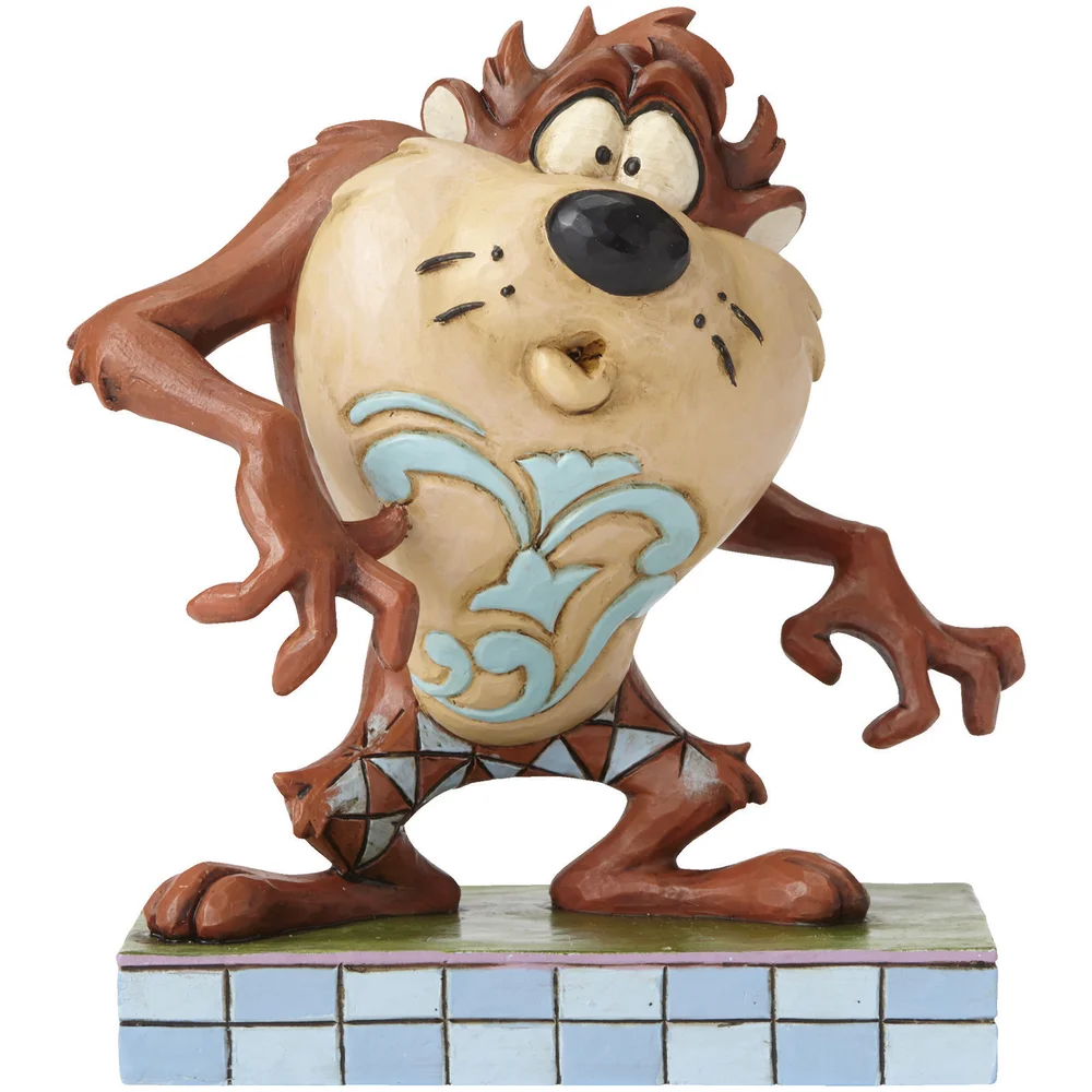 Looney Tunes by Jim Shore 'Huh?' Tasmanian Devil Figurine Afbeelding 1