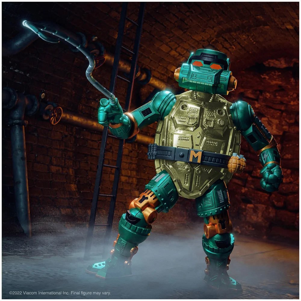 Super7 Teenage Mutant Ninja Turtles Ultimates! Figure - Warrior Metalhead Michelangelo Afbeelding 1