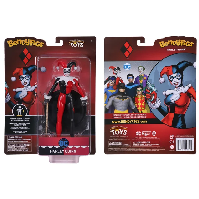 Noble Collection DC Comics Harley Quinn Jester BendyFig 7 Inch Action Figure