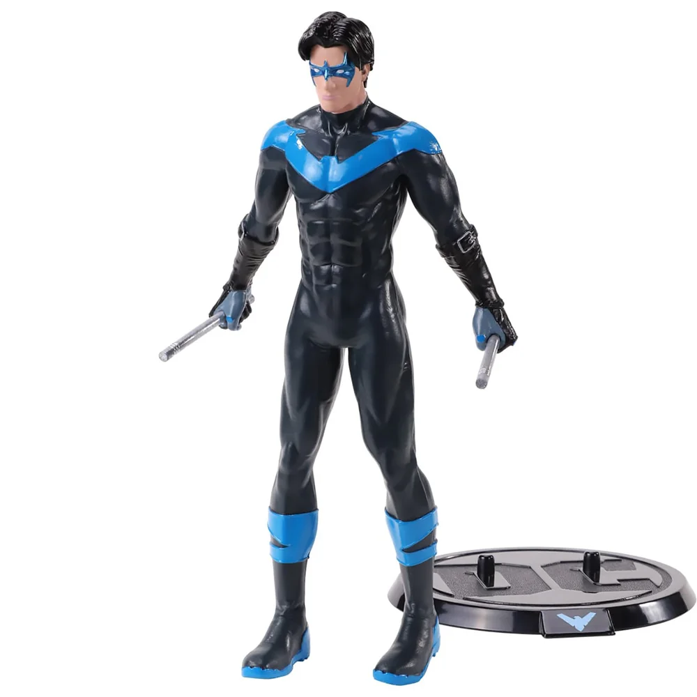 Noble Collection DC Comics Nightwing BendyFig 7 Inch Action Figure Afbeelding 1