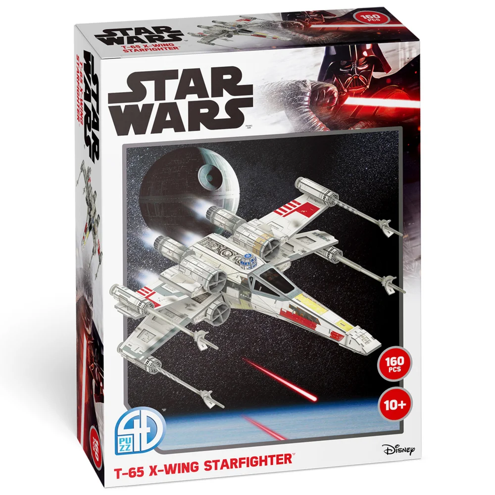 Star Wars T-65 X-Wing Star Fighter Paper Core 3D Puzzle Model Afbeelding 1