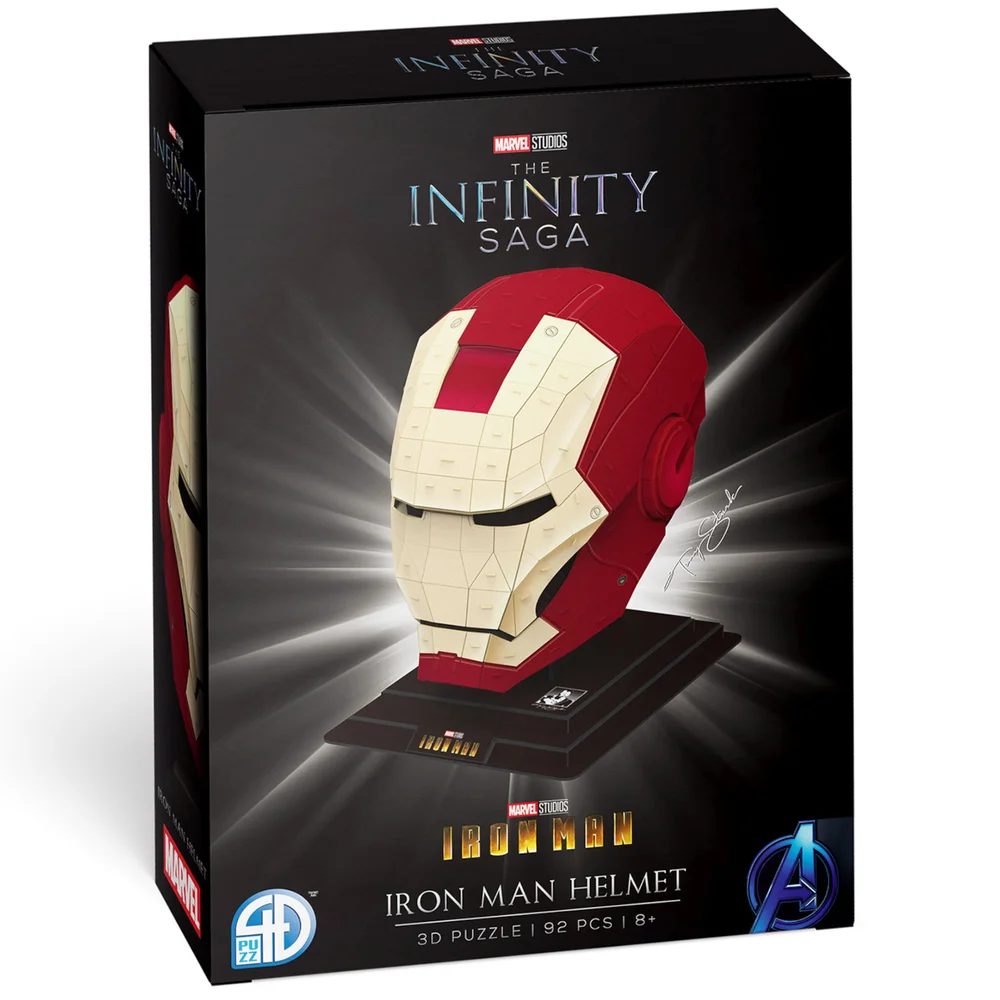 Marvel Studios: Iron Man Helmet Paper Core 3D Puzzle Model Afbeelding 1
